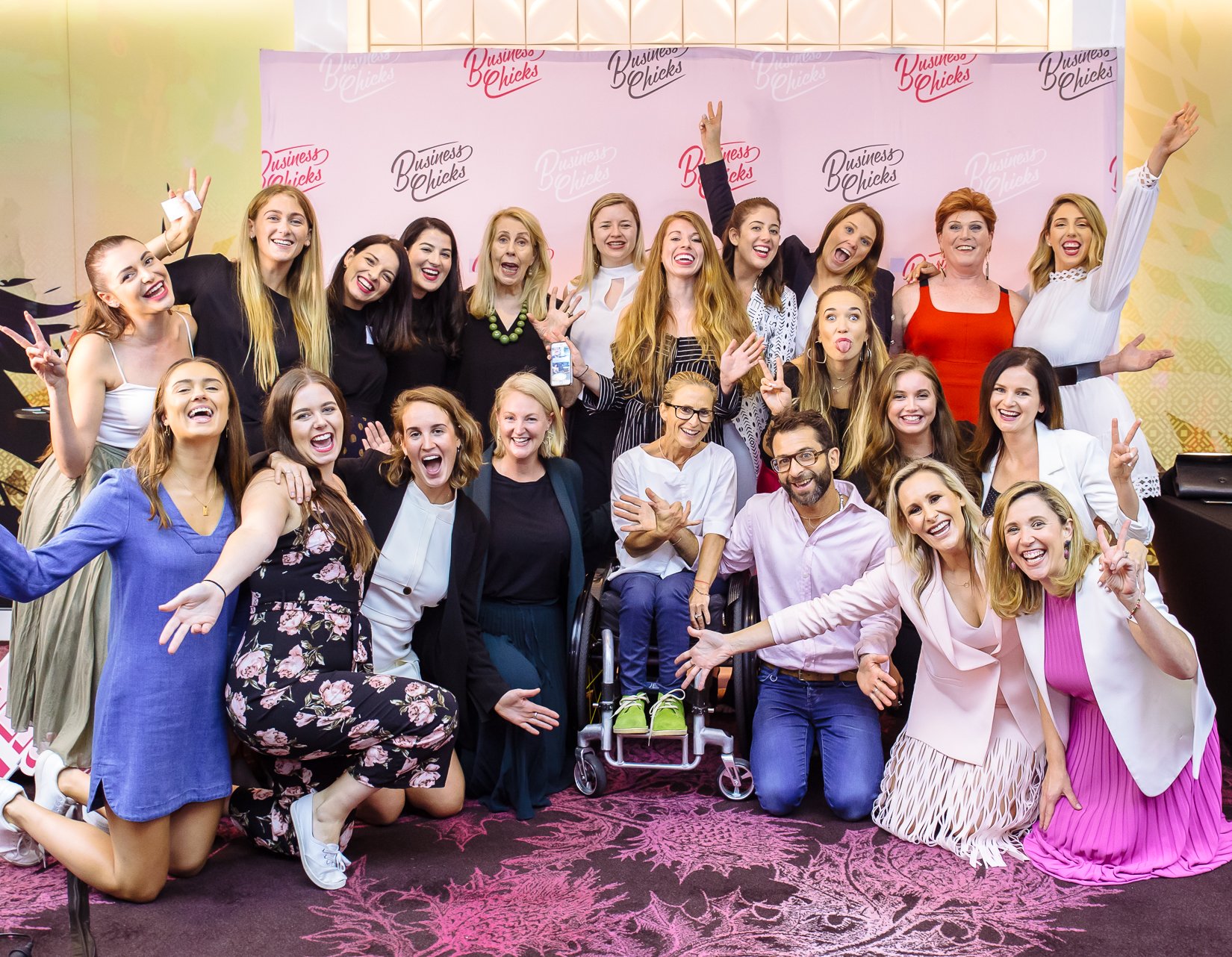 JJ Ferrari with the Business Chicks community